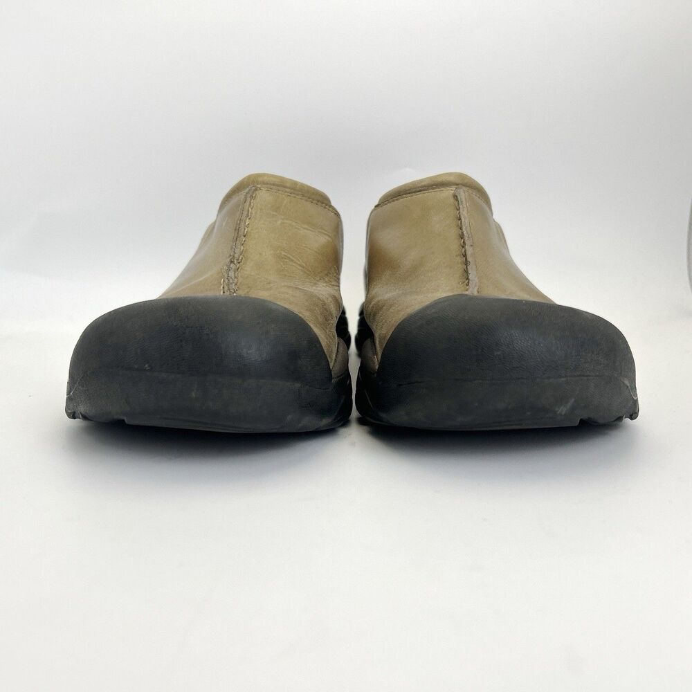 KEEN Low Slip On Shoes Men's Sz 9.5 Olive Green Leather Waterproof Brixen? - Picture 4 of 9